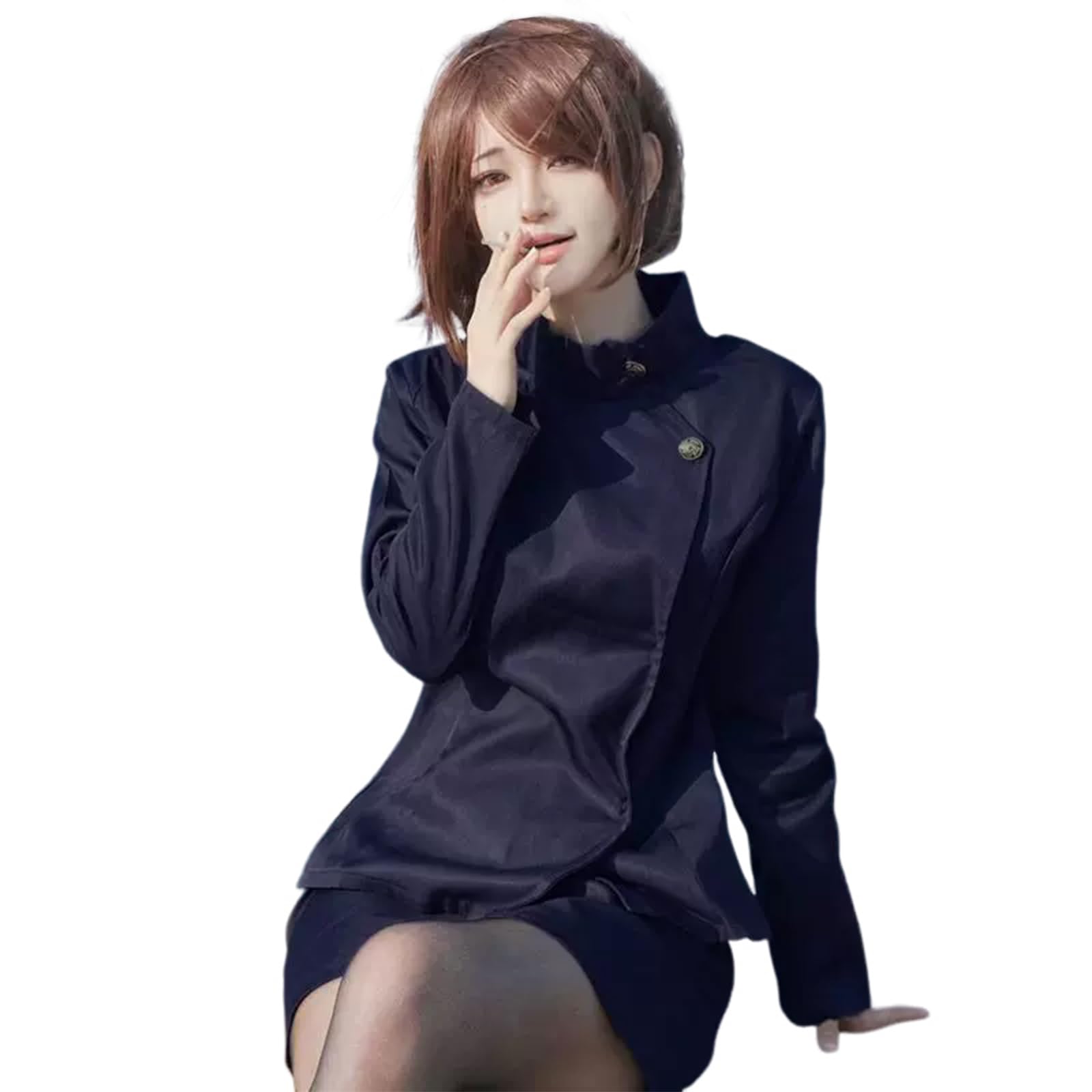 CR ROLECOS Ieiri Shoko Cosplay Uniform Halloween Anime Top Skirt Full Set XL