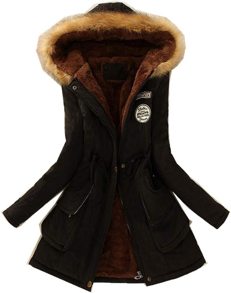 faux fur lined winter coat