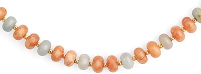Collier Amber Stones Acier Plaqué Or Bijoux pour femmes