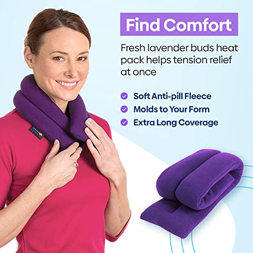 SunnyBay Microwave Heating Pad, Microwavable Heated Neck and Shoulder Wrap with Lavender