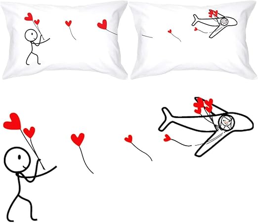 Amazon Com Boldloft No Matter The Miles Couple Pillowcases Long