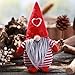 Plush Gnome - Christmas Faceless Doll Decoration - Soft Stuffed No Face Elf Toy - Swedish Xmas Seasonal Ornament - Holiday Present Gift Winter Table Centerpiece - Collectible Nordic Figurine (D Red)