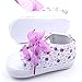 Weixinbuy Baby Girl's Floral Prewalker Soft Sole Ribbon Non-Slip Sneaker SZ11 Purple 0-6 months (Size 11)