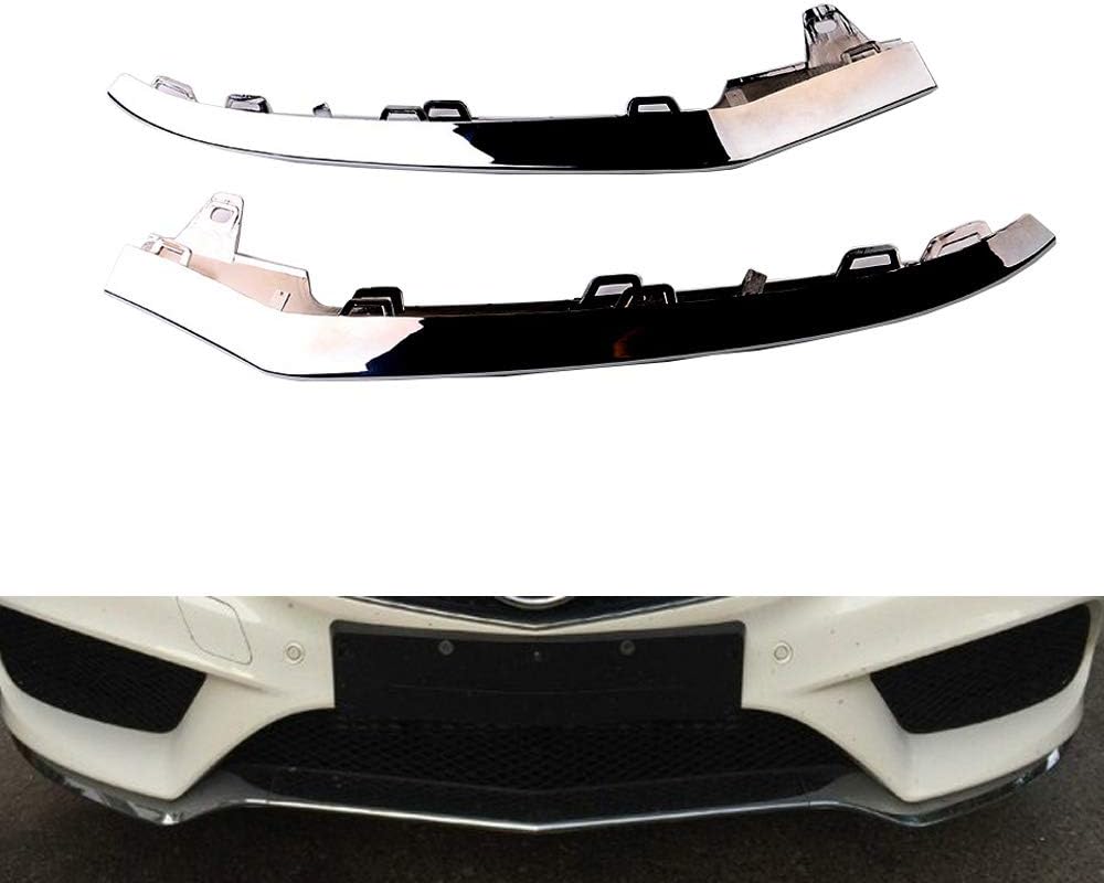 Gofavorland Front Left Right Bumper Lower Chrome Trim Molding Decor for Mercedes-Benz E-Class W212 2014-2016 E350 E250 2128852874 2128852774