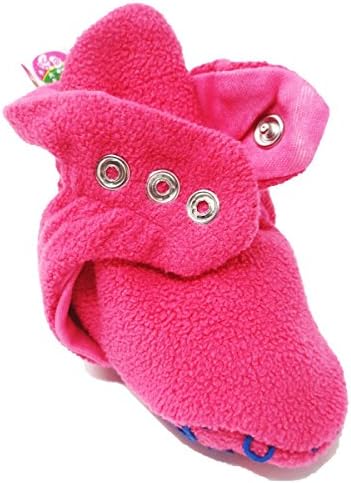 Baby booties with grippers (Hot Pink, 12-18M)
