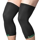 Knee Brace Copper Support Compression Sleeves, Sable 1 Pair FDA Registered Knee Wraps for Arthritis, ACL, Running, Pain Relief, Injury Recovery, Basketball and More Sports, XL