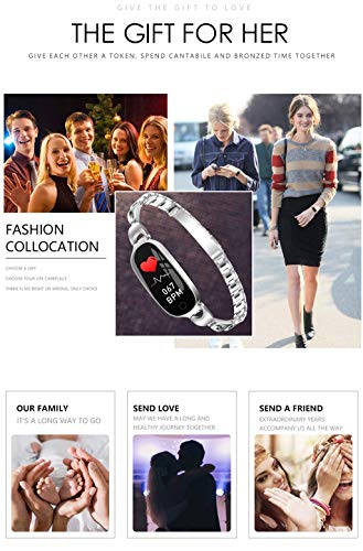 Fine Fitness Tracker,Smart Watch Activity Tracker Health Bracelet Waterproof Wristband with Heart Rate Blood Pressure Pedometer Sleep Monitor Calorie Step Counter for Men Women Kids (Silver)