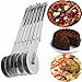 Stainless Steel Pastry Cutter,Wheel Cookie Dough Cutter Kitchen Baking Tools for Large Holiday Cookies, Snowflake Christmas Party and Baking Gift (5-Wheel)