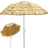 Sombrilla hawaiana plegable, para playa, patio o jardín (Natural