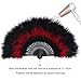BABEYOND Roaring 20s Vintage Style Folding Handheld Flapper Marabou Feather Hand Fan for Costume Halloween Dancing Party Tea Party Variety Show 11