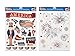 Patriotic Fourth of July Flag Window Clings Assortment - 42 Piece Set