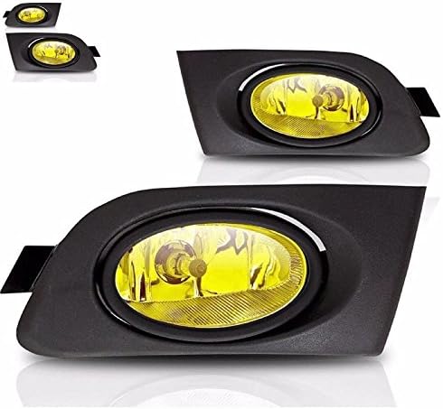 Yellow Lens Fog Light Bumper Lamps Pair W/Wiring Kit For 2001-2003 Honda Civic