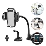 Phone Holder for Car, WizGear 3-in-1 Universal Car Phone Mount, Cell Phone Car Mount Air Vent Holder with Dashboard Mount and Windshield Mount for Cell Phones