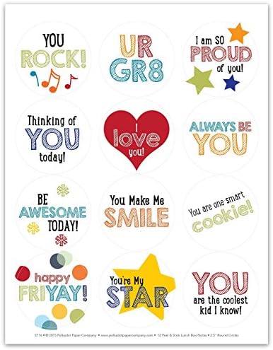 Lunchbox Sticker Notes Set A GR8 - 12 Peel and Stick Notes
