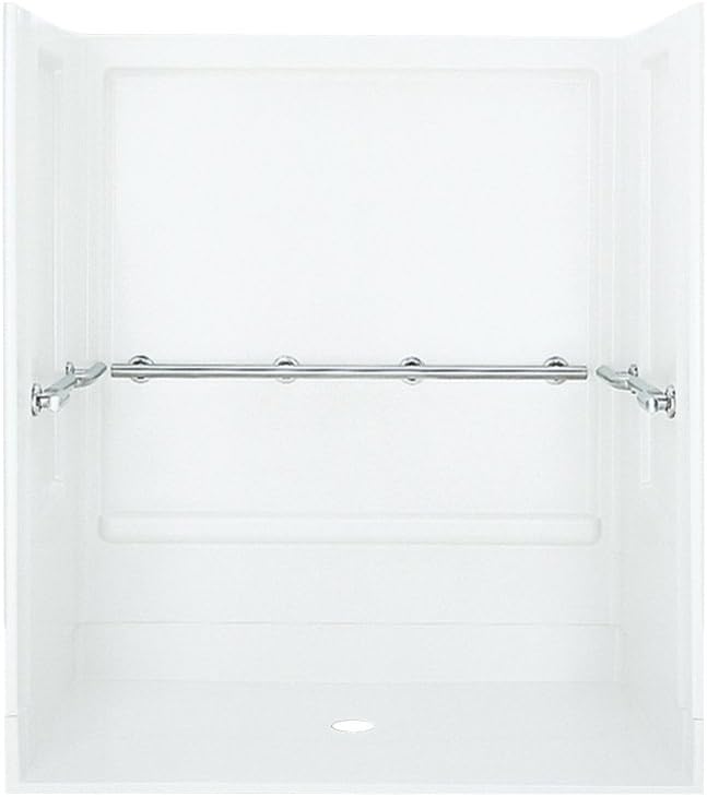 STERLING 62060103-0 Roll-in Shower Kit, 63-Inch x 39-Inch x 72-Inch, White