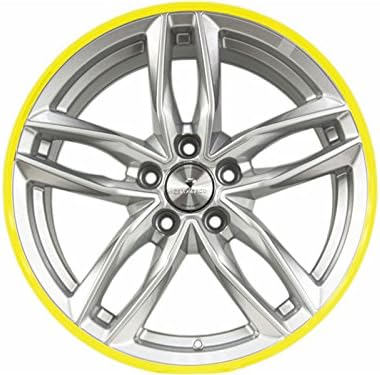 'Set of 4 Alloy Wheels Earrings Alloygator Yellow/Rim/Sizes (13 ")/Hochschlagfest/Plastic/Protects/enhance/improve/Optics Mounted Easily Improve Rings/Anti Scratch/Sturdy/Durable/Satisfaction/Available in different colours. Made in the UK/England/Rim Guard Assembly Set Rings Rim Guard/Wheels Rims