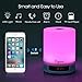 LED Wireless Speaker,ELEGIANT Portable Wireless Speaker,LED Bedside Table Lamp,Dimmable Night Light with Touch Control,Alarm Clock, Hands-Free Speakerphone with Mic,TF Card Function