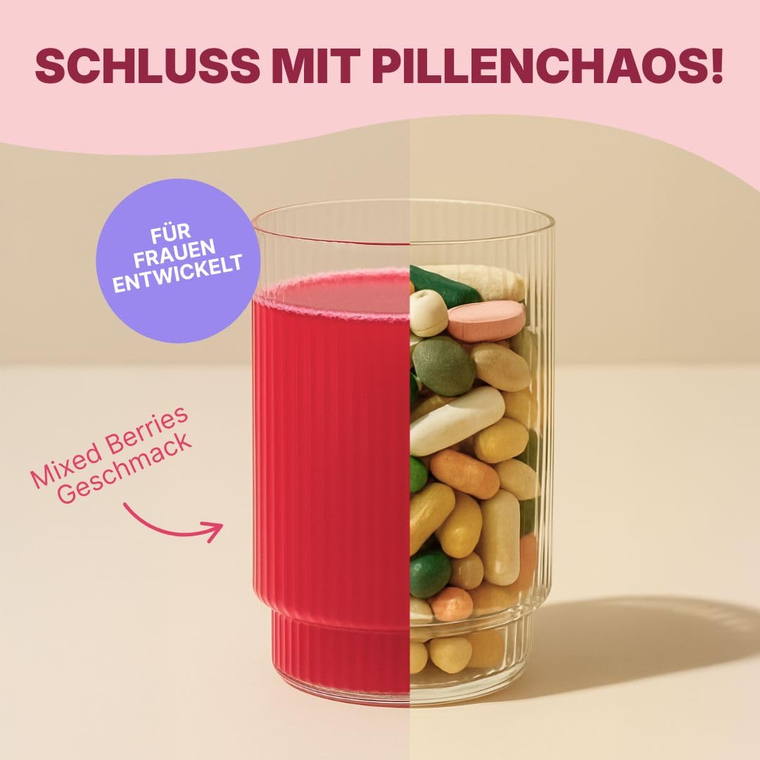 HER ONE INNER BEAUTY All in One | Vitamin Komplex hochdosiert als Multivitamin Pulver | Multivitamine & Mineralstoffe für Frauen | Multivitaminpräparate & Mineralien | Beauty Drink | 30 Portionen 7