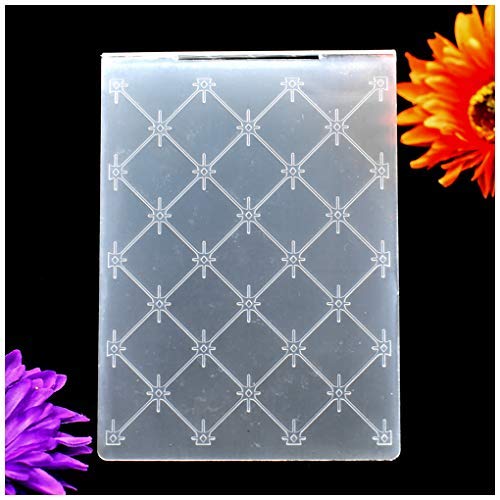 KWELLAM Grid Star Plastic Embossing Folders for Card Making Scrapbooking and Other Paper Crafts - Thumbnail 2