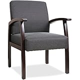 Lorell Guest Chairs, 24 by 25 by 35-1/2-Inch, Espresso/Charcoal
