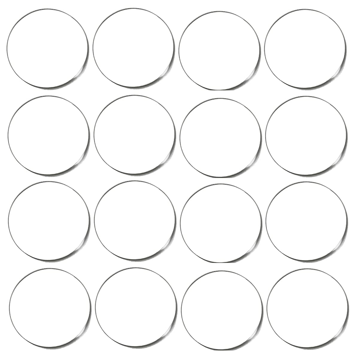 SyiXute 16 Pcs Clear Acrylic Sheets, 0.08 Inch Thick, 4 Inch Round Transparent Panels for Crafts & Display