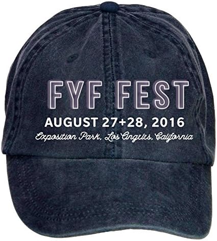 FYF Fest 2016 Logo Adjustable Designed Unisex Baseball Caps by Fashio shir Navy One Size