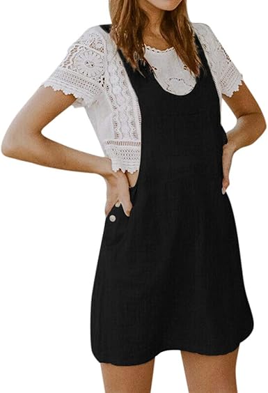 sleeveless overall pinafore sundress