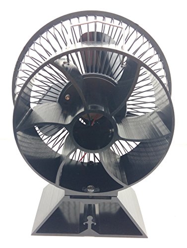 VODA New Designed 3 Blades Heat Powered Stove Fan about 175 CFM Protective Cover More Safe Comfortable