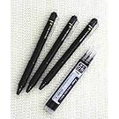 Pilot FriXion Ball Knock Retractable Erasable Gel Ink Pens,Fine Point, - 0.5mm - Black Ink- Value set of 3 & 3 Gel Ink Pen Refill Pack