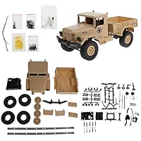 Batyuery WPL B14 1:16 4WD 2.4G RC Rock Car Crawler Military Truck Buggy Off Road Vehicles DIY Assembly Racing Cars Toy Model Kits Gift for Children