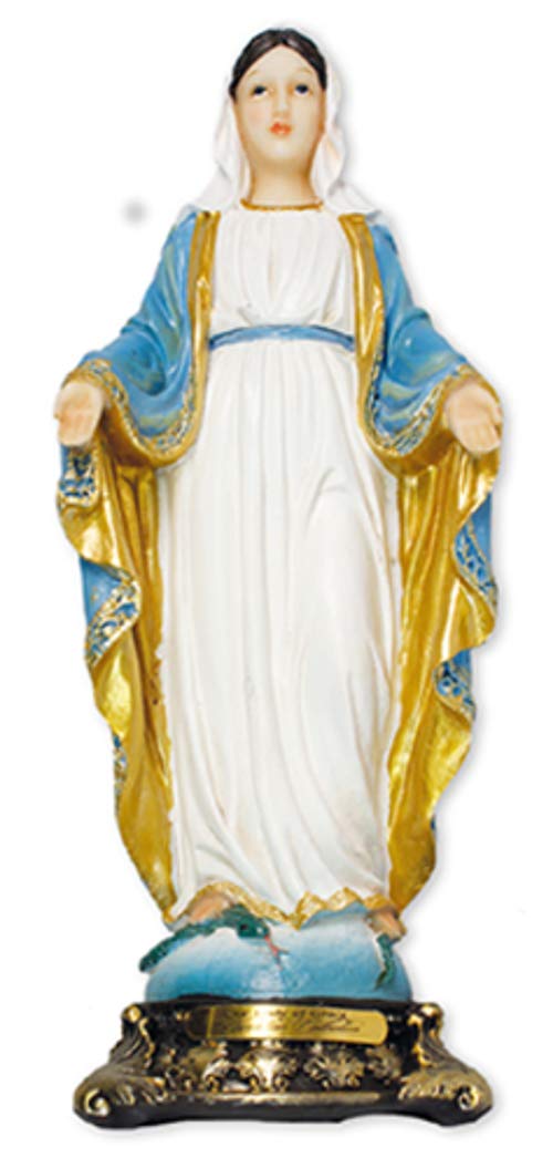 CBC Our Lady Miraculous Mary 12" Florentine Resin Statue
