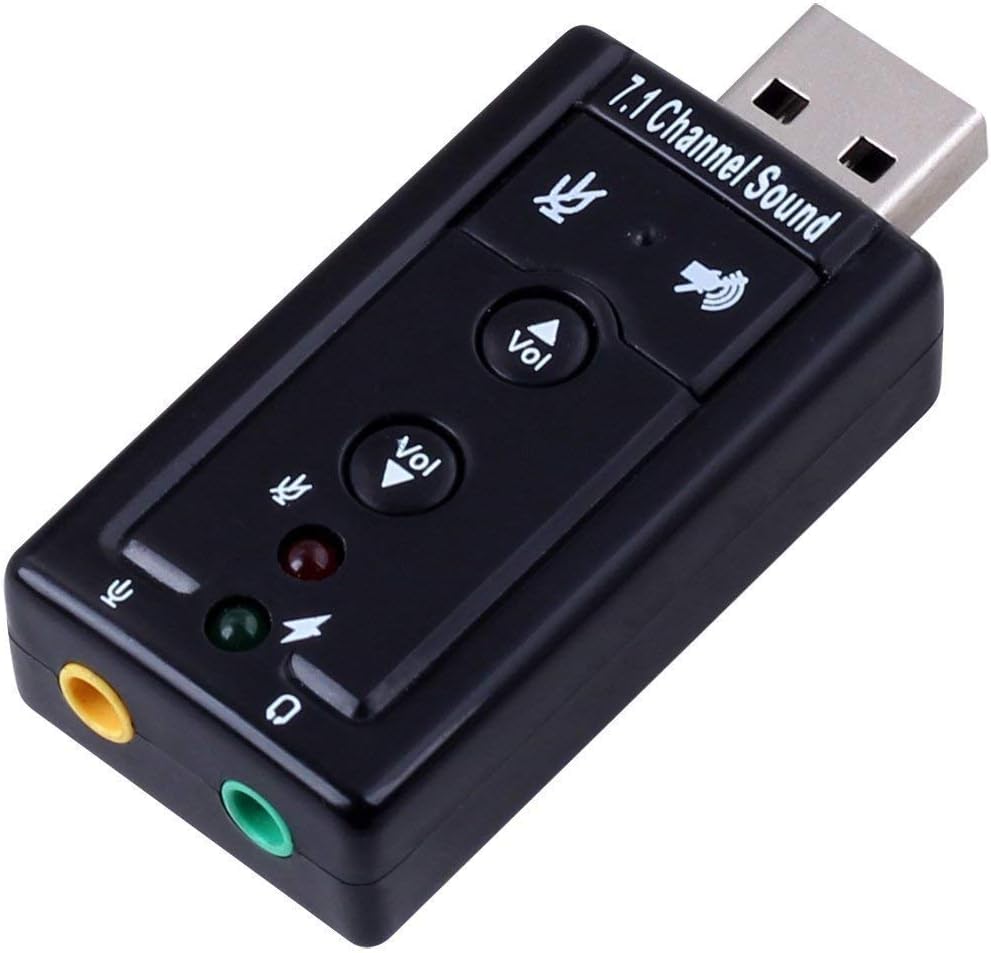 Powerpak 7.1 Channel USB External Sound Card Audio Mic