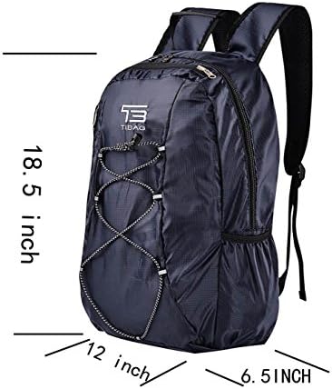 TIBAG 25L/30L/35L Water Resistant Lightweight Packable Hiking Folding Camping Daypack Backpack