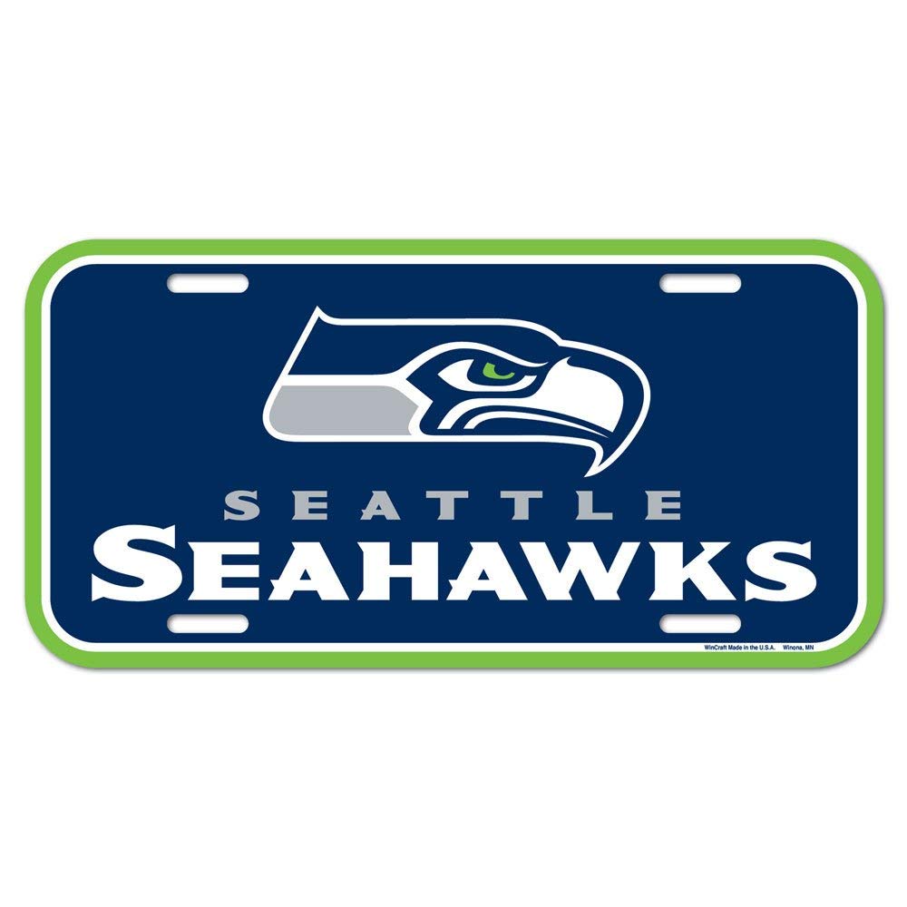NFL Seattle Seahawks License Plate, Team Color, One Size