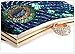 Latest Fashion Stylish Women Full Shining Sequins Beaded Rhinestone Peacock Embroidery Clutch Purse Handbag Evening Bag Hard Case with Rhinestone Studded Clip Closure for Lady with Metal Shoulder Straps-Blue
