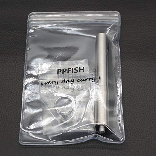 PPFISH Pocket Toothpick Holder keychain - Waterproof Metal Toothpick Box Container & 2 Titanium Toothpick Ultralight Travel Kits (Stainless Steel)
