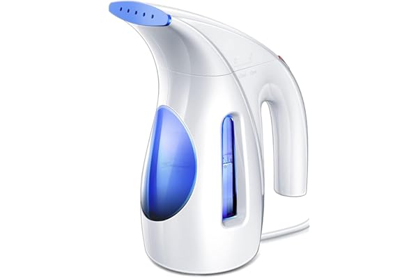 HiLIFE Steamer for Clothes, Portable Handheld Design, 240ml Big Capacity, 700W, Strong Penetrating Steam, Removes Wrinkle, for Home, Office and Travel(ONLY FOR 120V)(Blue)