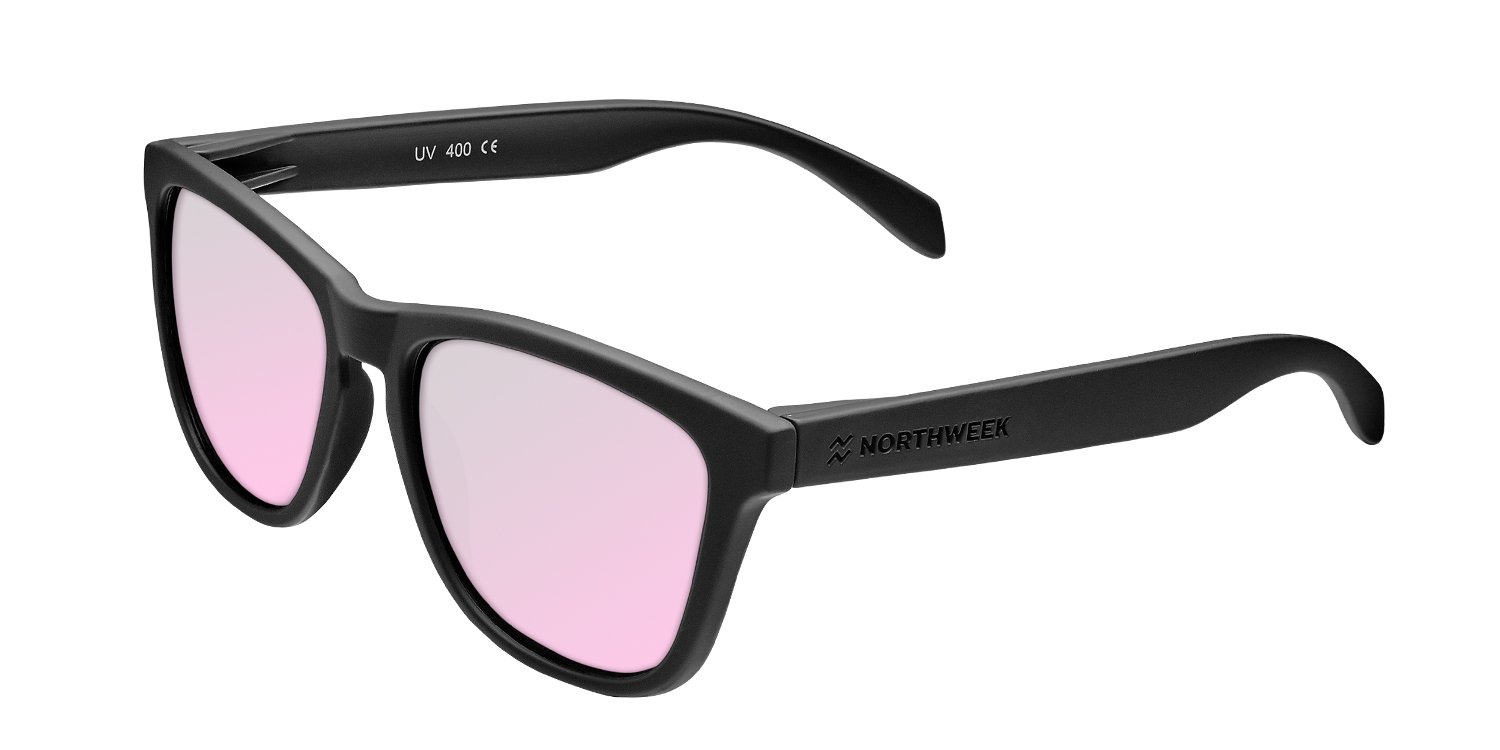 Northweek Unisex Adults’ Regular Pipe Sunglasses, Black/Rose Gold