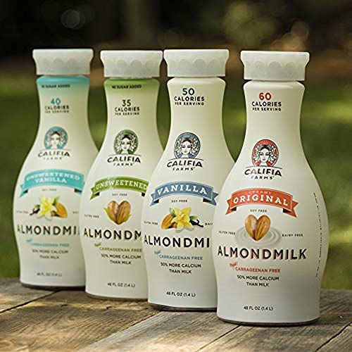 Califia Farms Unsweetened Vanilla Almondmilk, 48 Oz (Pack of 8) Dairy