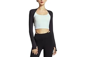 FEOYA Women's Shawl Arm Sleeves with Finger Hole Cooling Sun Protection Bolero Shrug Outdoor Sports