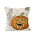 PSDWETS Halloween Decorations Bird,Skull and Pumpkin Pillow Covers Set of 3 Home Decor Cotton Linen Throw Pillow Covers Cushion Cover 18 X 18