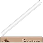 12 Inch Ceiling Fan Downrod, 1" Diameter White Ceiling Fan Extension Rod (No Threads),Universal Down Rods for Ceiling Fans,Ea