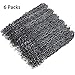 6 Pcs/Lot 20 Inch Grey Wavy Faux Locs Crochet Hair Deep Wave Braiding Hair with Curly Ends Crochet Goddess Locs Twist Hair Curly Wavy Synthetic Braiding Hair Extensions