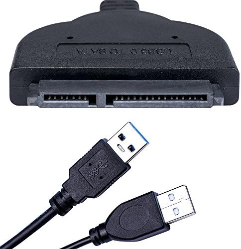 Wonoovi USB 3.0 to SATA 7+15Pin Cable 2.5-Inch Hard Drive Adapter SSD/HDD Adaptor with USB 2.0 Power
