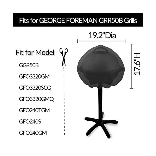 SHINESTAR-Grill-Cover-for-George-Foreman-15-Serving-GGR50B-Electric-Grill-Portable-Grill-Cover-for-George-Foreman-GFA0240RDCG
