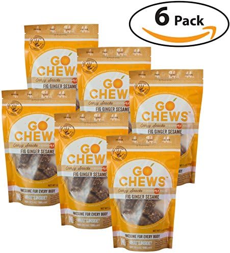 Momme Meals Large-Go Chews Fig Ginger Sesame - Healthy Snacks for Adults &amp; Kids - Organic &amp; Allergen Friendly Ingredients - No Dairy, Soy or Peanuts - Gluten Free Snacks - 5.6 Ounces (Pack of 6)