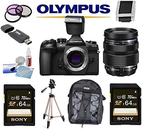 Olympus OM-D E-M1 Mark II + 12-40mm f/2.8 PRO + (2x) Sony 64GB Cards + Case + Filters + Deluxe Accessory Bundle