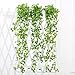 YSBER 12pcs(90 inch Each) Artificial Ivy & Silk Fake Ivy Leaves Hanging Vine Leaves Garland for Wedding Party Garden Wall Decoration (Sweet Potato Leaves)