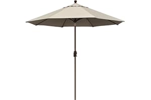 EliteShade USA 10-Year-Non-Fading 9Ft Market Umbrella Patio Umbrella Outdoor Table Umbrella with Ventilation, Antique Beige
