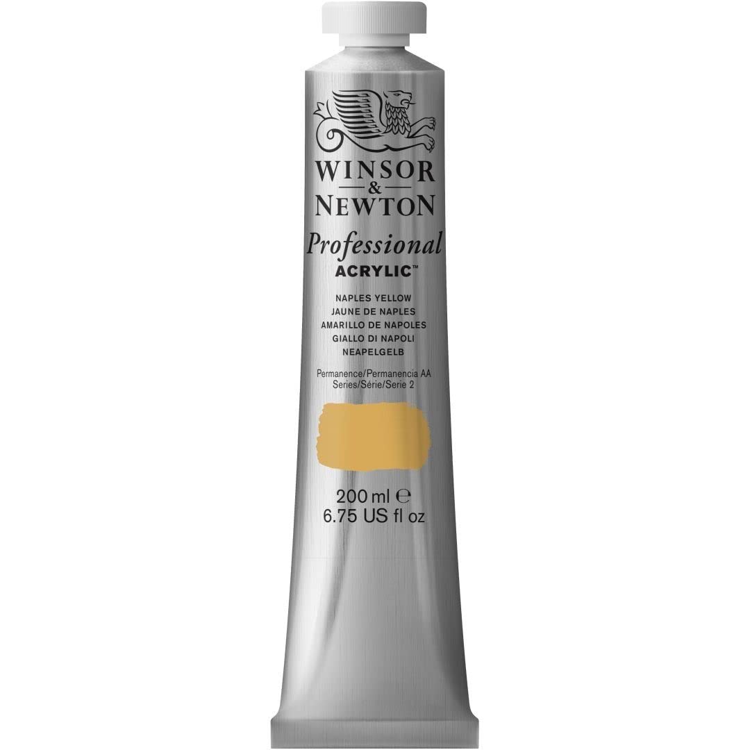 Winsor & Newton 2337422 200ml Professional Acrylic Colour Tube - Naples Yellow
